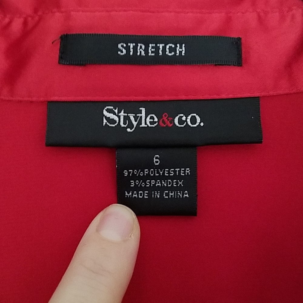 Style & Co red blouse - Picture 2 of 6